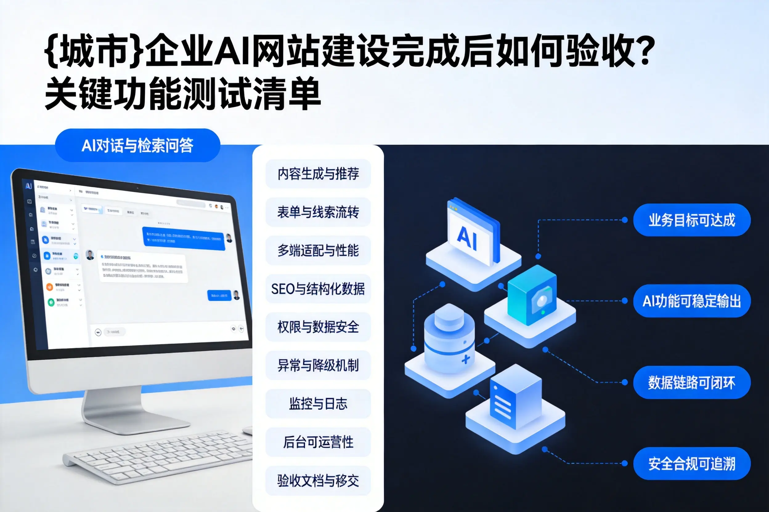 铁岭企业AI网站建设完成后如何验收?关键功能测试清单