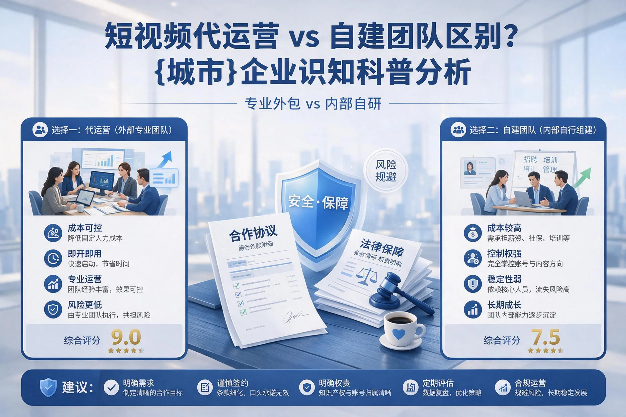 短视频代运营与自建团队区别?铁岭企业认知科普分析