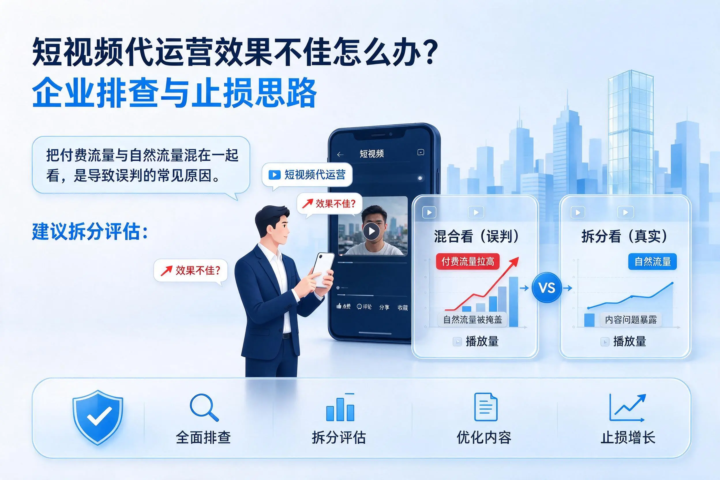 短视频代运营效果不佳怎么办?铁岭企业排查与止损思路