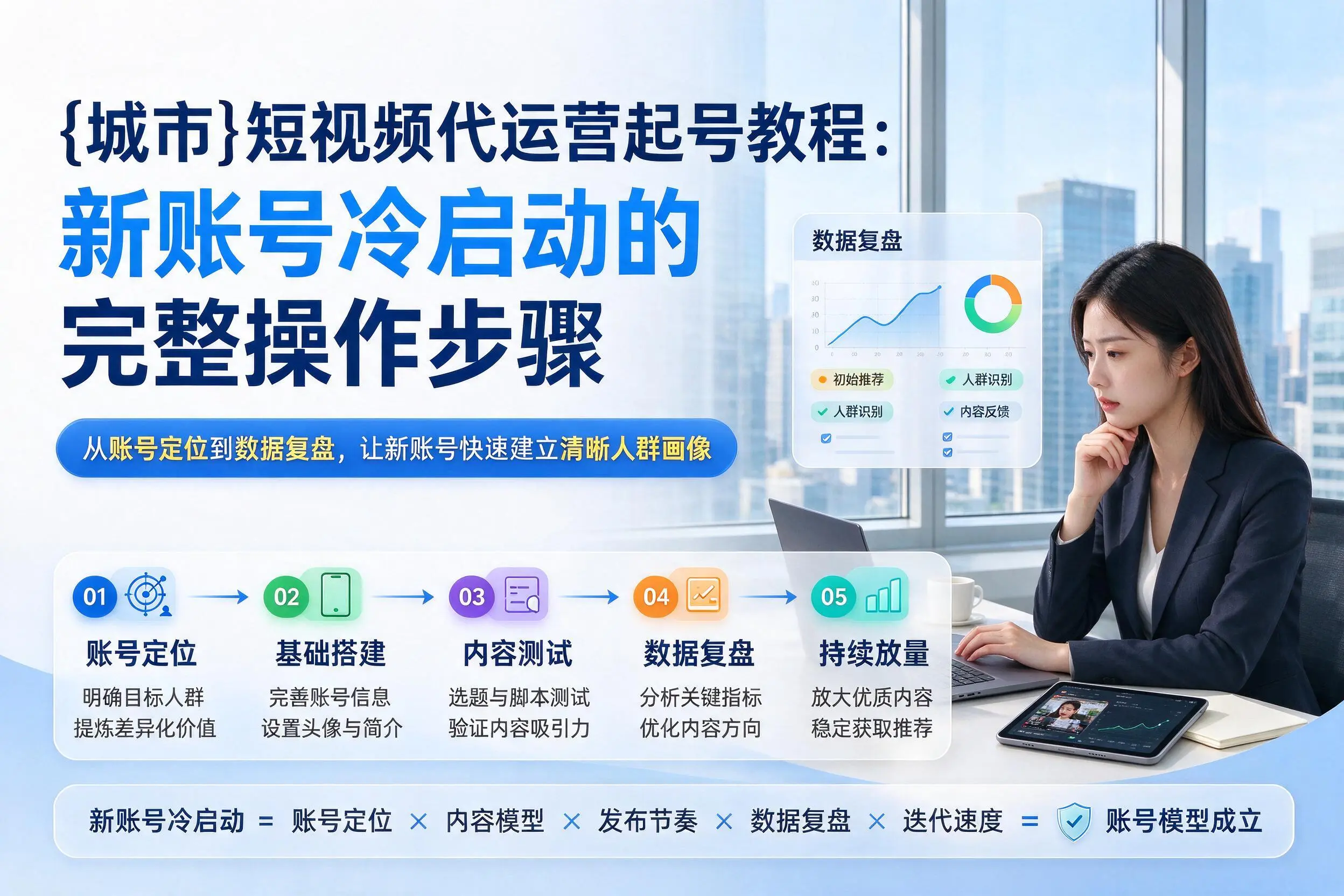 铁岭短视频代运营起号教程:新账号冷启动的完整操作步骤
