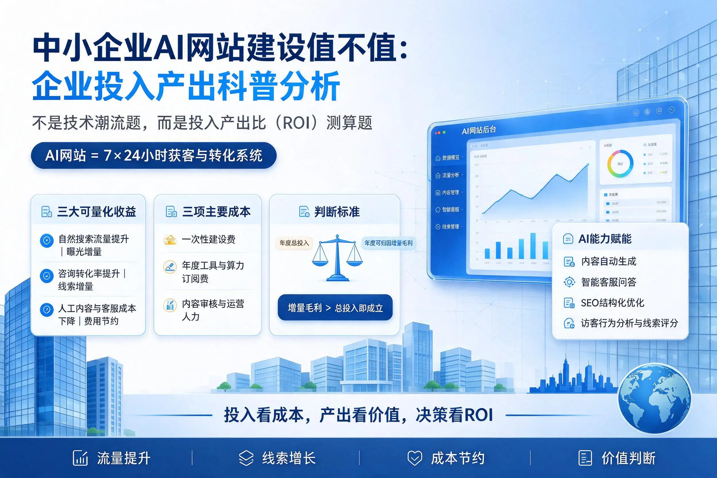 中小企业AI网站建设值不值：铁岭企业投入产出科普分析