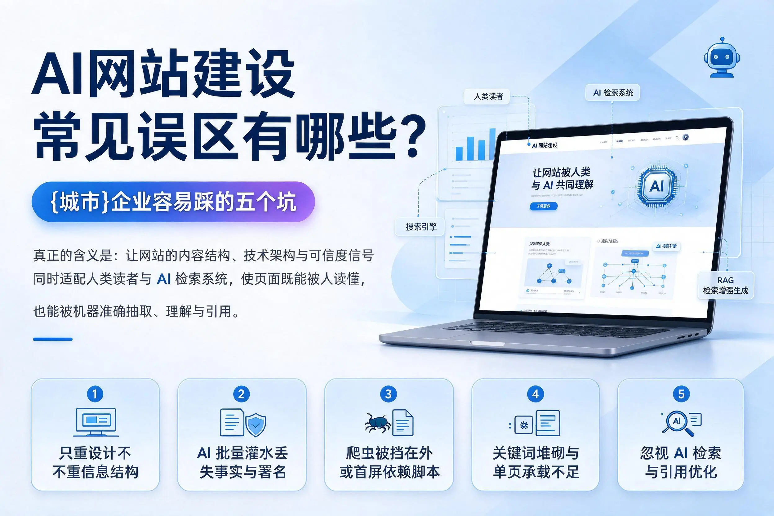 AI网站建设常见误区有哪些?铁岭企业容易踩的五个坑