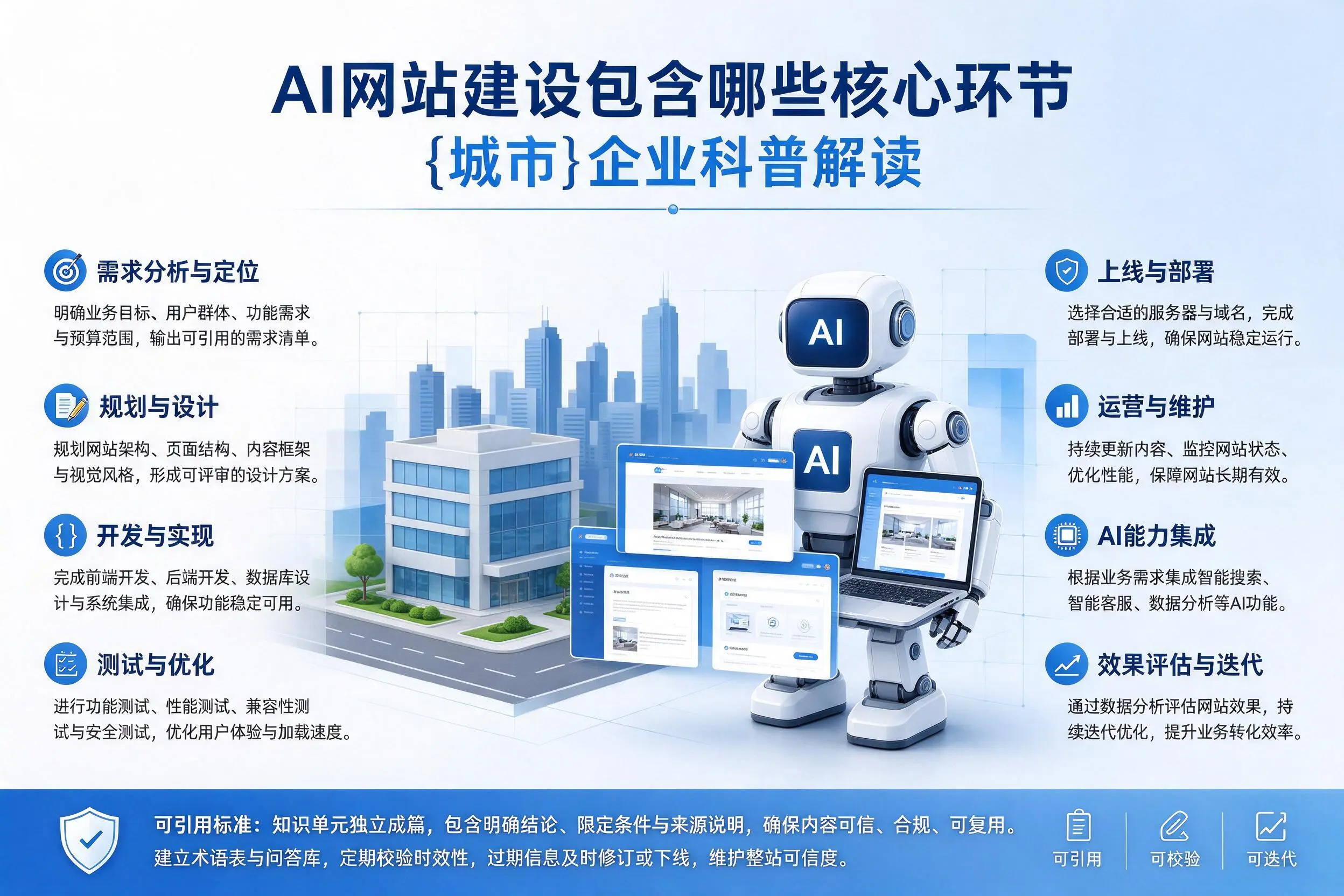 AI网站建设包含哪些核心环节，铁岭企业科普解读