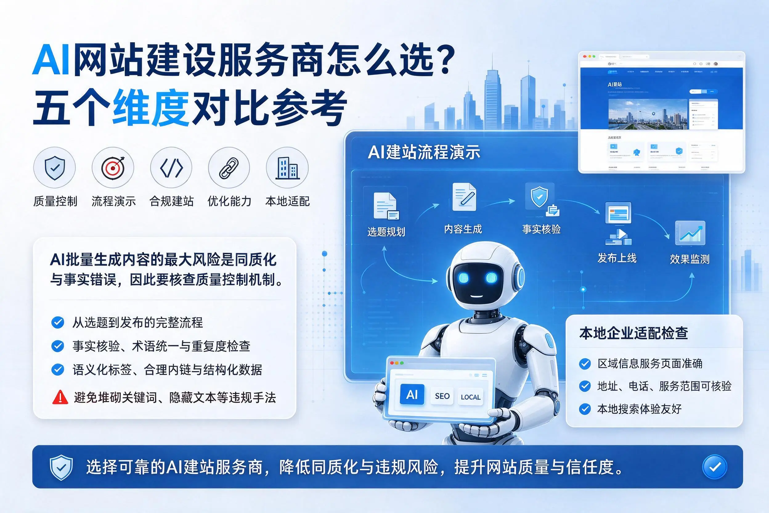 铁岭AI网站建设服务商怎么选?五个维度对比参考