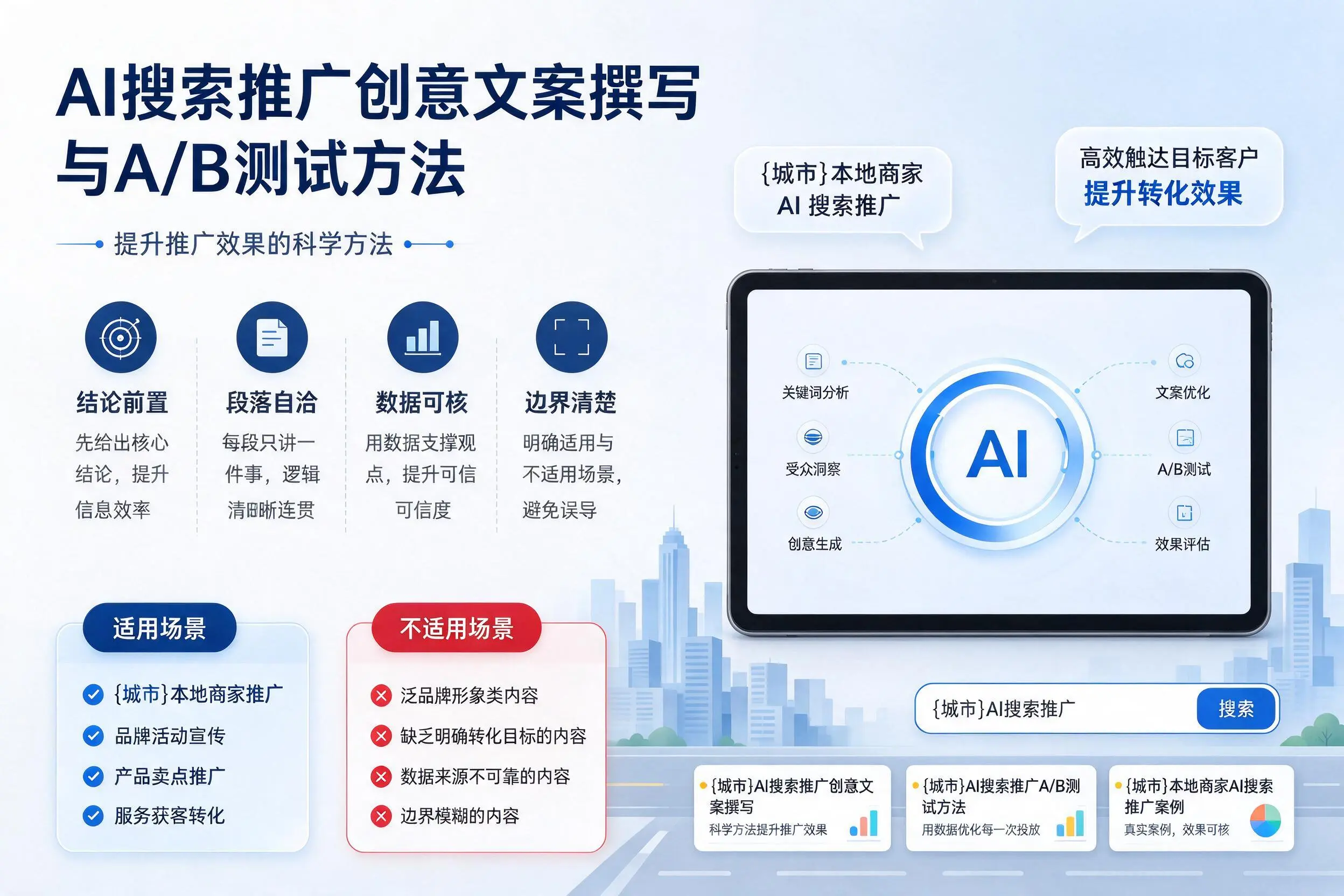 铁岭AI搜索推广创意文案撰写与A/B测试方法